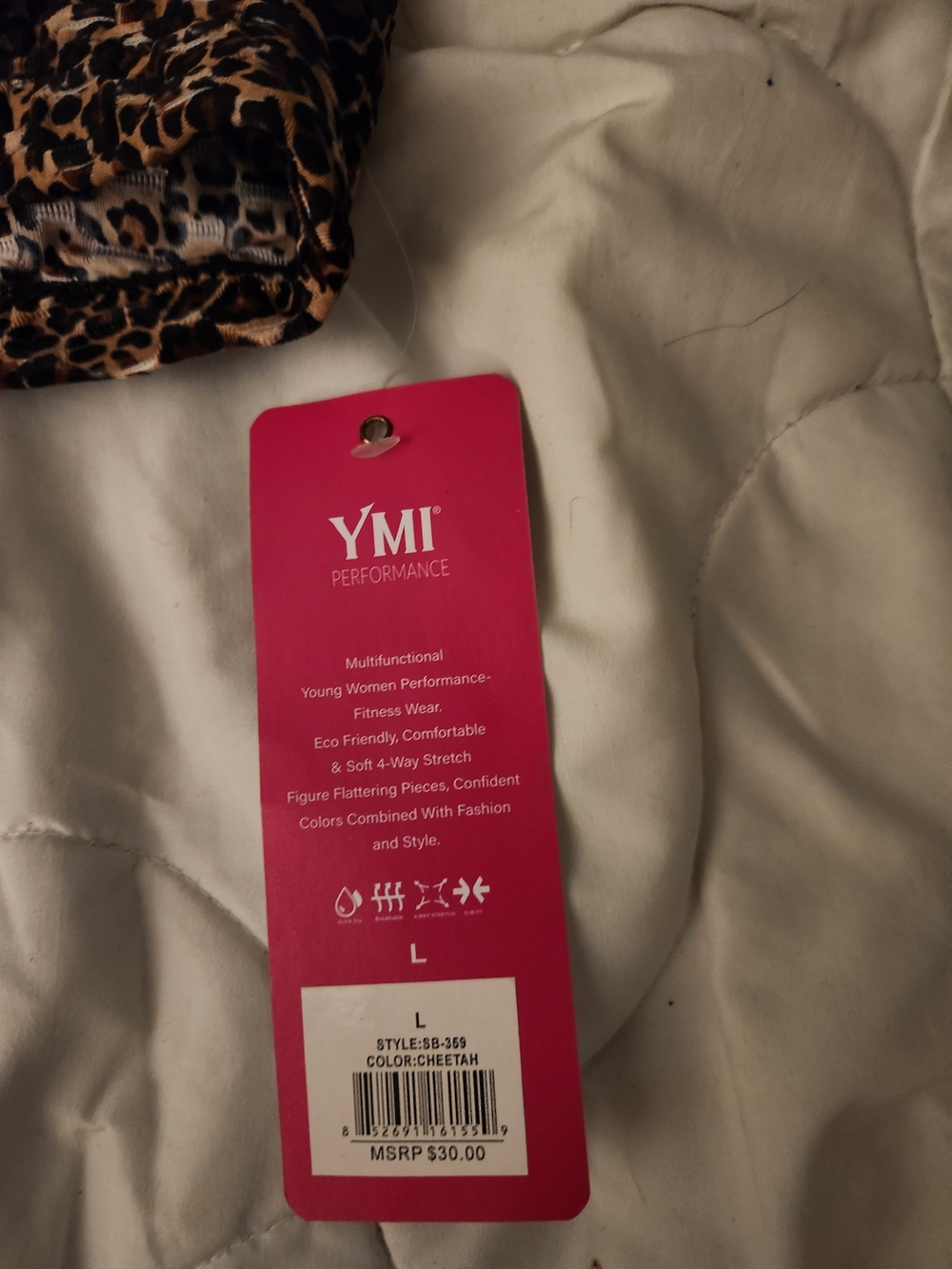 YMI Cheetah Sports Bra + Xhilaration Floral Leggings Size L NWT 2 Piece Set - Picture 5 of 7